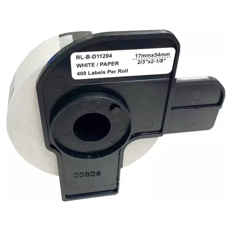 Etiketa për Printer Neutral P-touch DK-11204 / 17 × 54 mm / 400 Etiketa / Termik Direkt / Bardhë
