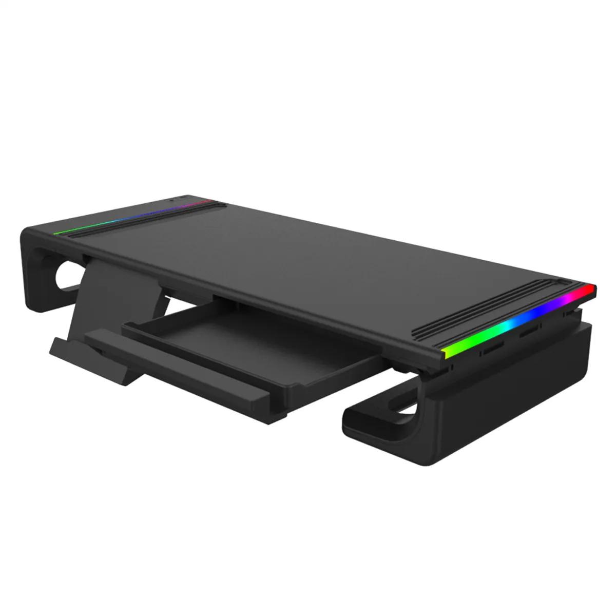 Mbajtëse për Laptop ANTEC MS100 CyberDeck RGB / 4 Nivele Gjerësie / 48–65cm / deri 30kg / RGB - Zezë