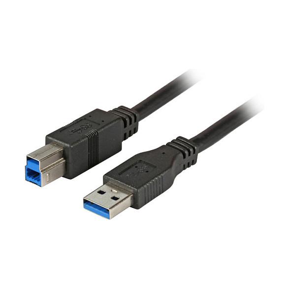 Kabllo USB EFB Elektronik K5236.3, USB 3.0, USB-A Mashkull në USB-B Mashkull, 5Gbps, 3m - Zezë
