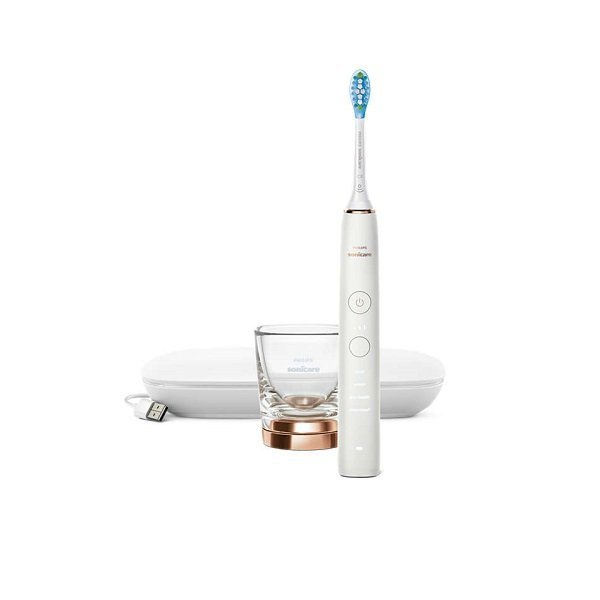 Furçë dhëmbësh elektrike Philips Sonicare DiamondClean 9000 HX9911/94 / 4 Modalitete / 3 Intensitete / Pressure Sensor / Bluetooth / 62.000 Lëvizje/min / 14 Ditë – Bardhë