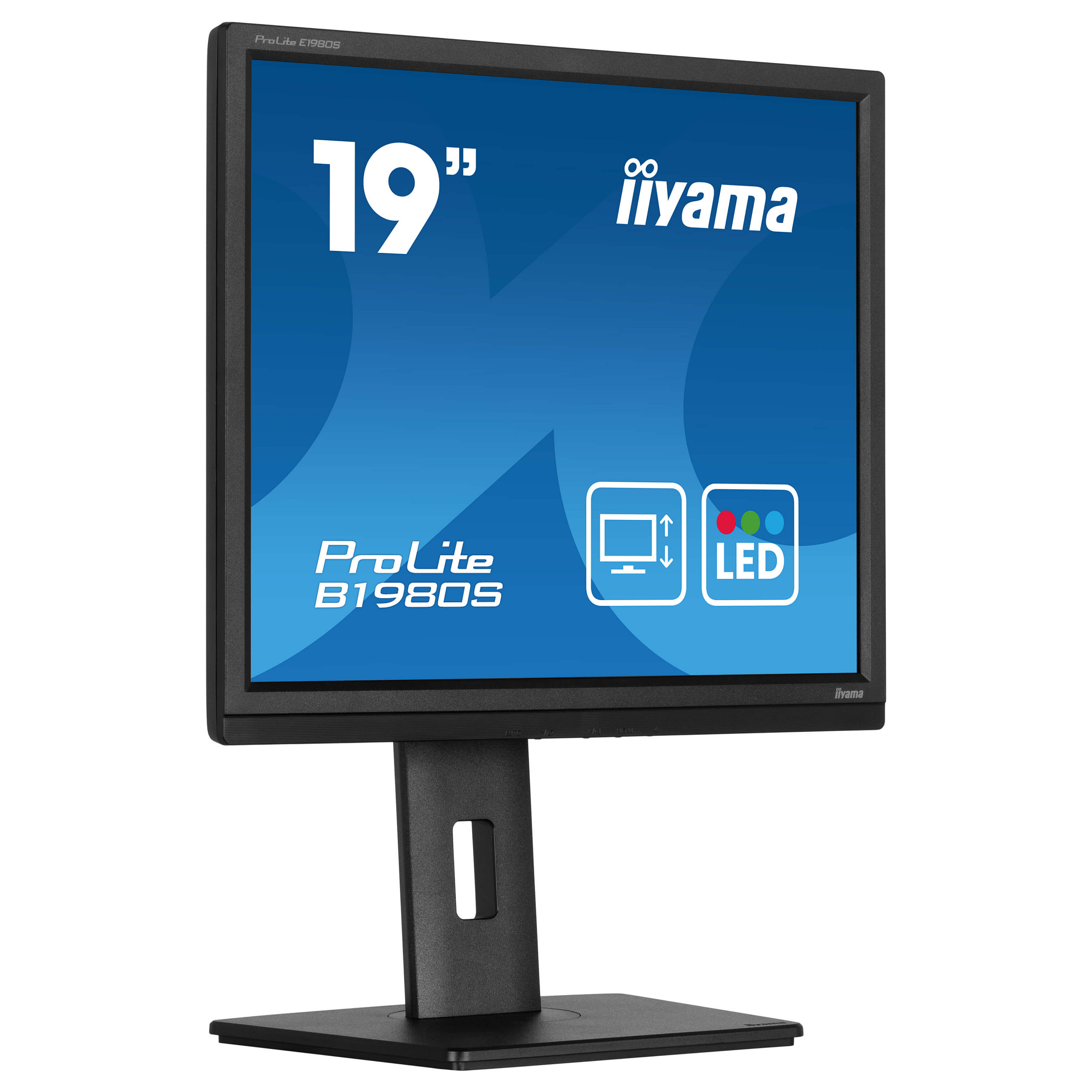 Monitor iiyama ProLite B1980S-B1 / 19″ / VGA TN LED / 75Hz / 3ms / HDMI + DP - Zezë - 1