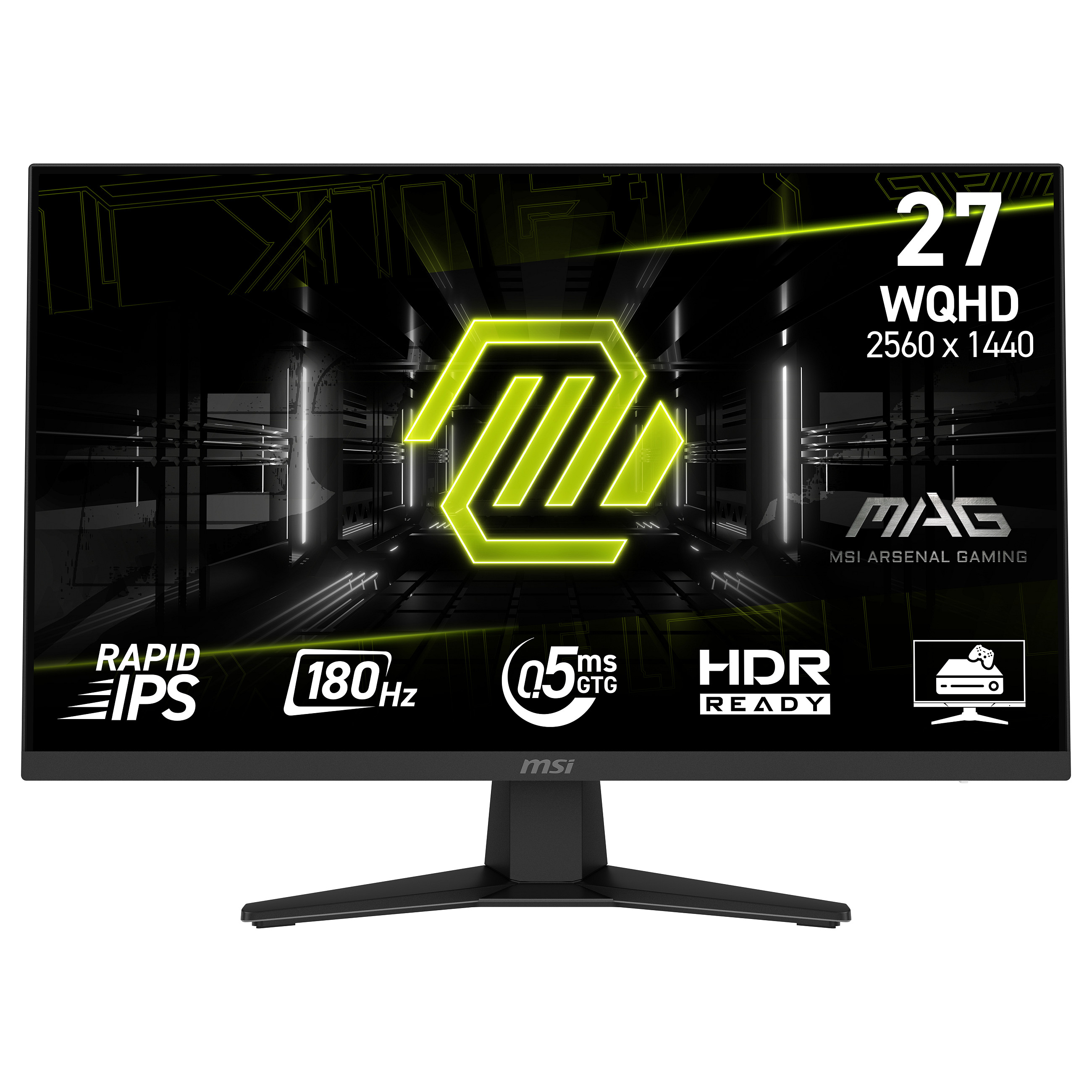 Monitor Gaming MSI MAG 274QRFDE / 27" / WQHD Rapid IPS LCD / 180 Hz / 0.5ms / HDMI+DP / Zezë - 2