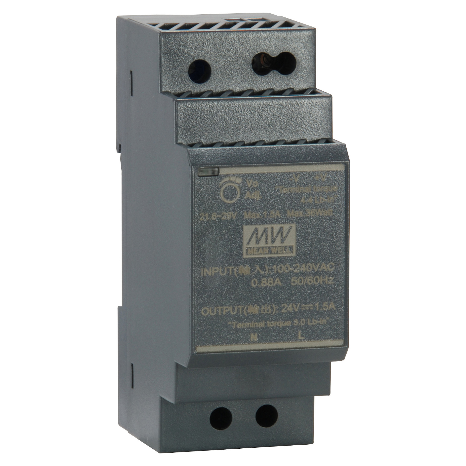Power Supply Industrial POW-2411 24VDC 30W DIN Rail Mount - 1