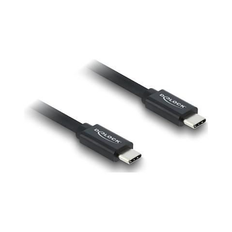 Kabllo USB DeLOCK 81706 / USB-C në USB-C / 1m / USB 40Gbps / 240W / 8K 30Hz - Zezë - 1
