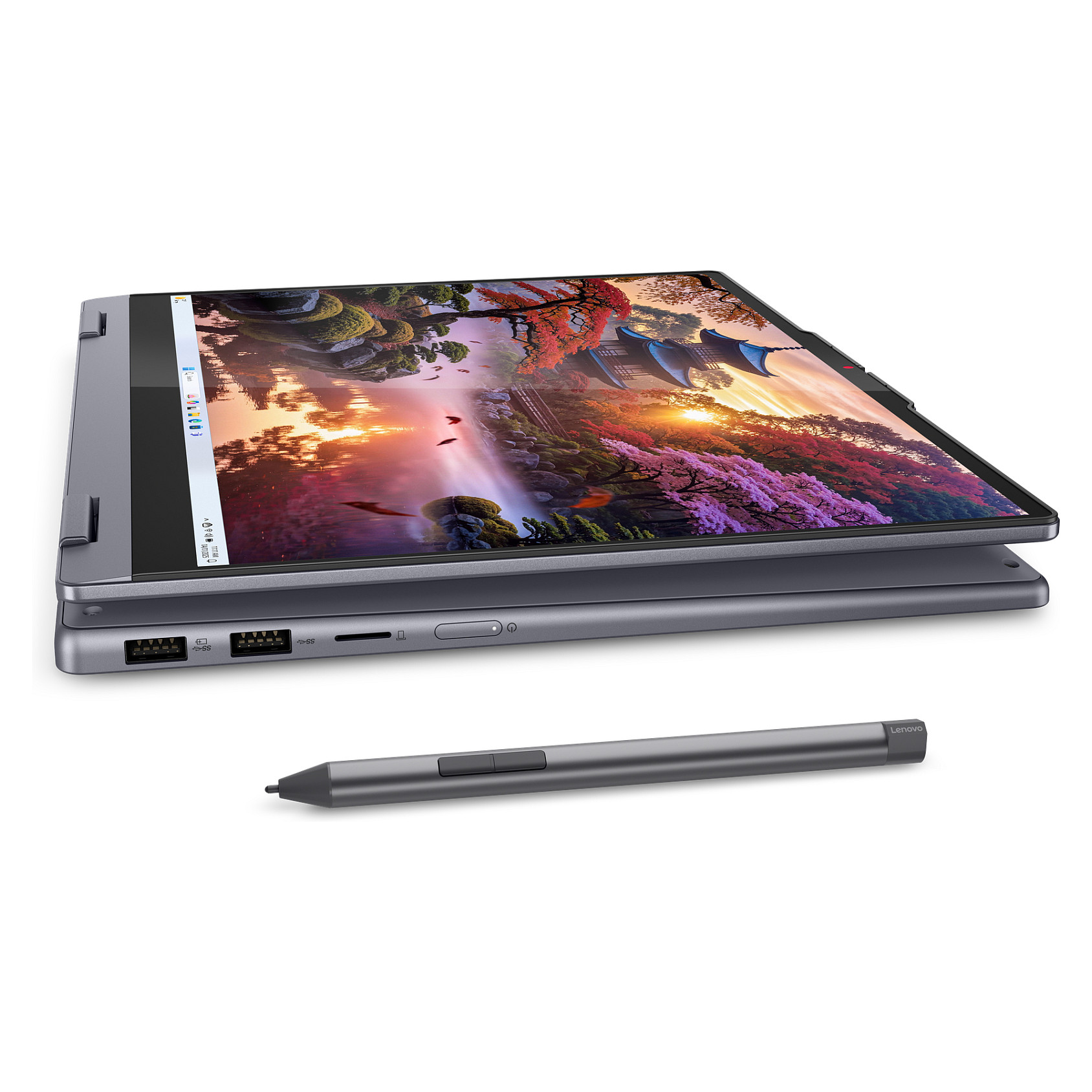 Laptop Lenovo IdeaPad 5 2-in-1 14AKP10 83KT0025GE / Ryzen AI 7 350 / 16GB LPDDR5 / 512GB / 14" WUXGA OLED Touch / AMD Radeon 860M / DE  - Gri - 14