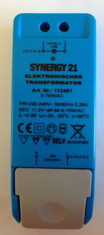 Furnizues Energjie (PSU) Synergy21 21 Netzteil - 12V 105W AC TRIAC dimmbar