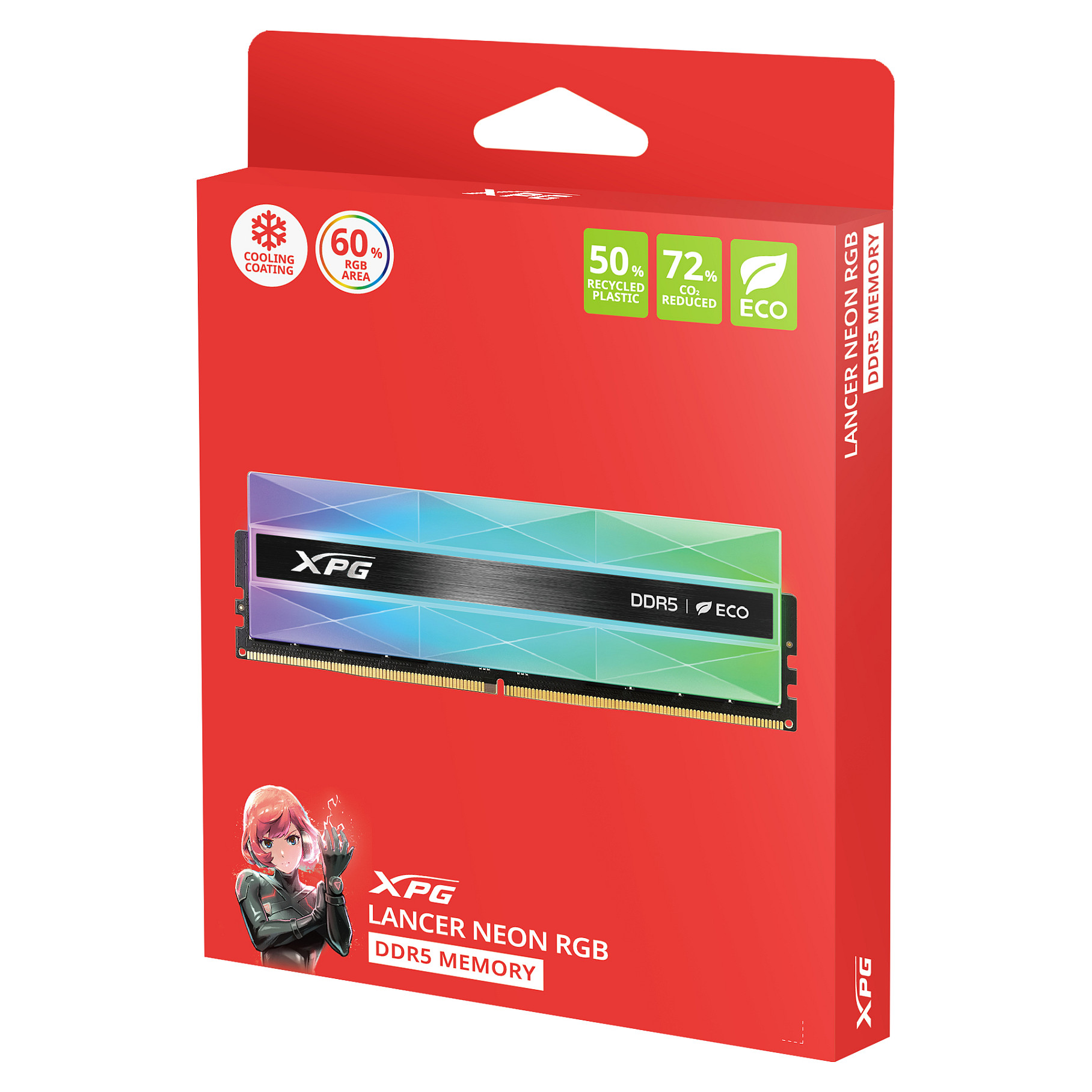 RAM Memorie DDR5 ADATA XPG Lancer Neon RGB 32GB (2x16GB) DDR5-6000 CL30 Dual Channel Kit / Retail - 9