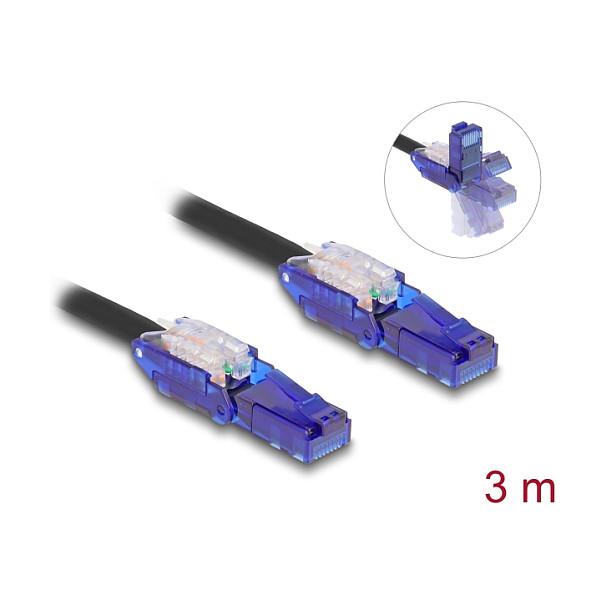 Kabllo për Rrjet DeLOCK 80928, RJ45 Mashkull në RJ45 Mashkull, Cat.6, UTP, 3 m - Zezë - 2