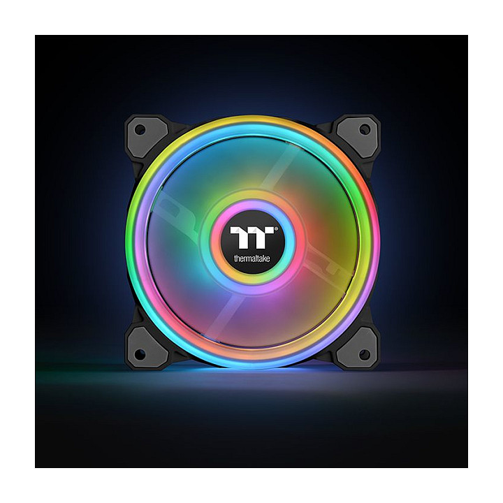 Ftohës për Kasë 120mm Thermaltake Riing Quad 12 RGB Radiator Fan TT Premium Edition / 3-Pack – Zezë - 2