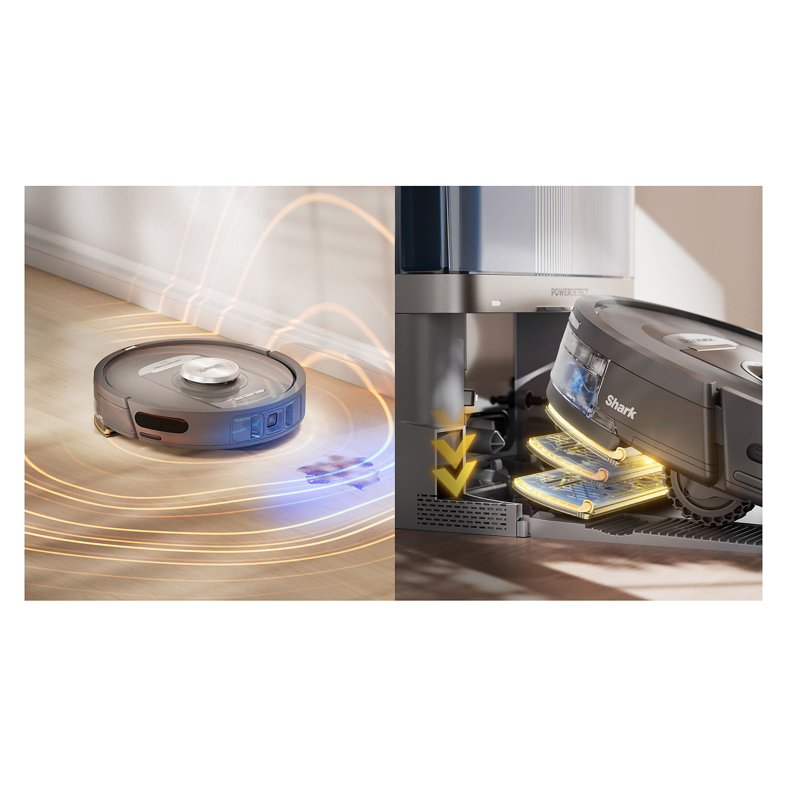 Fshesë Robotike Shark RV2800YEEU – E Zezë/Argjendtë - 10