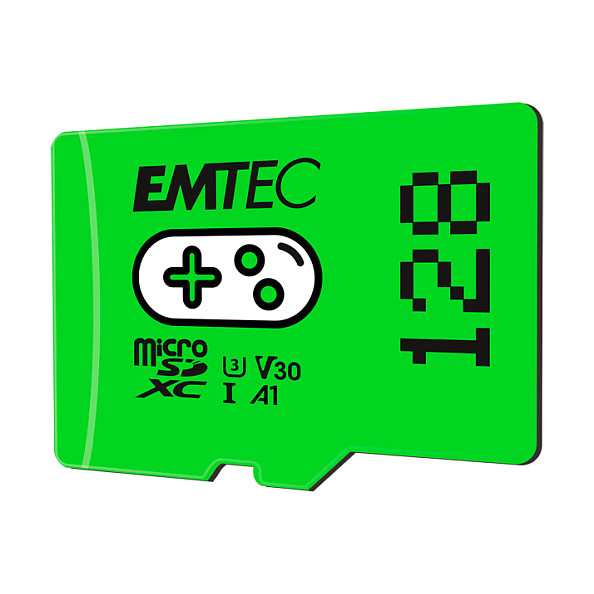 Kartë Memorie SD CARD Emtec m128GB UHS-I U3 V30 A1 Gaming Green - 2