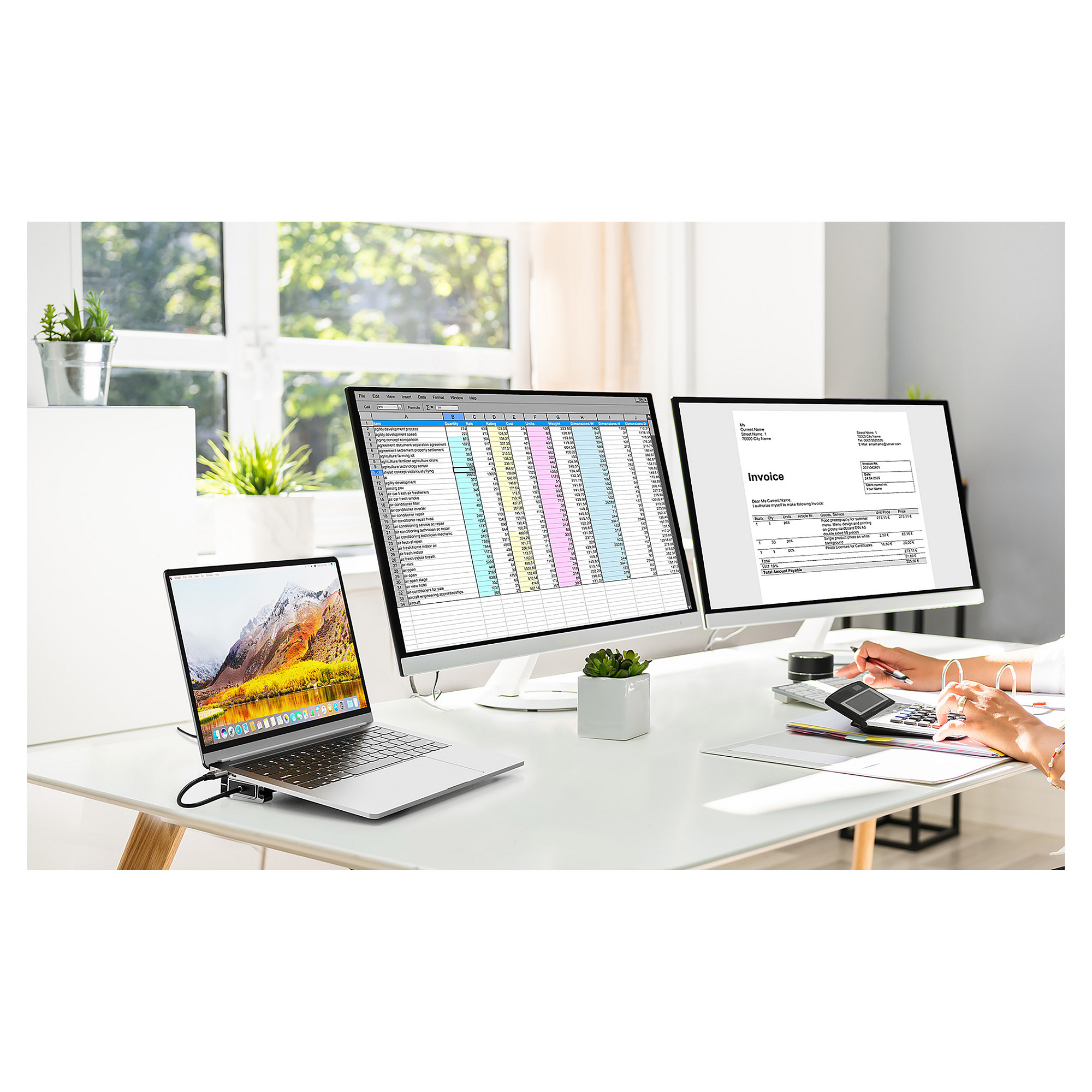 Docking station MANHATTAN / 10-in-1 / 4K / USB-C / PD / 2xHDMI - 6