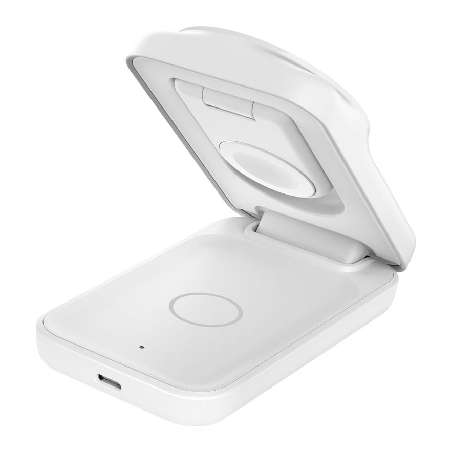 Karikues Belkin UltraCharge / 3-në-1 / Qi2 / 25W / MagSafe / USB-C / Adapter 45W - Bardhë - 3