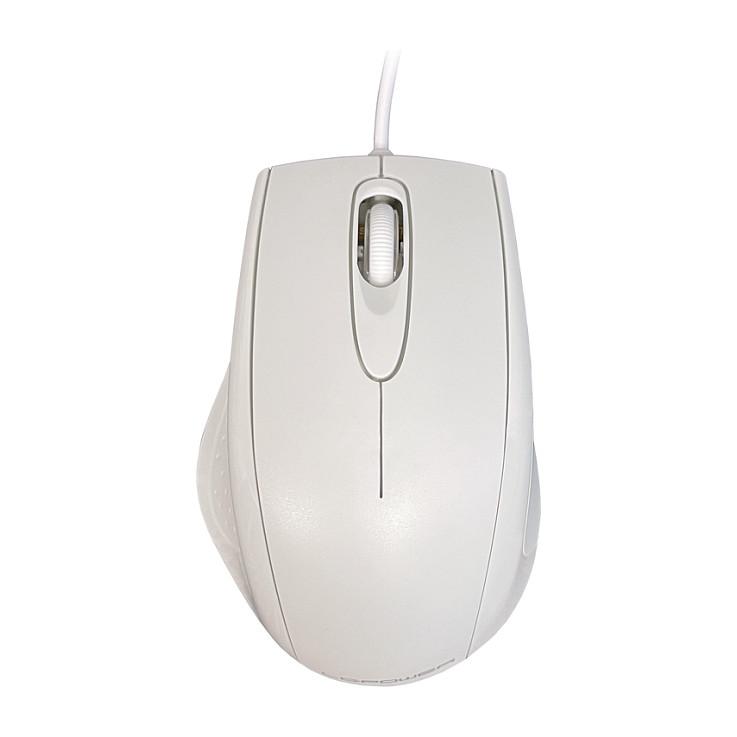 Maus me kabllo LC-Power, USB, 800 DPI, 3 Butona – Bardhë