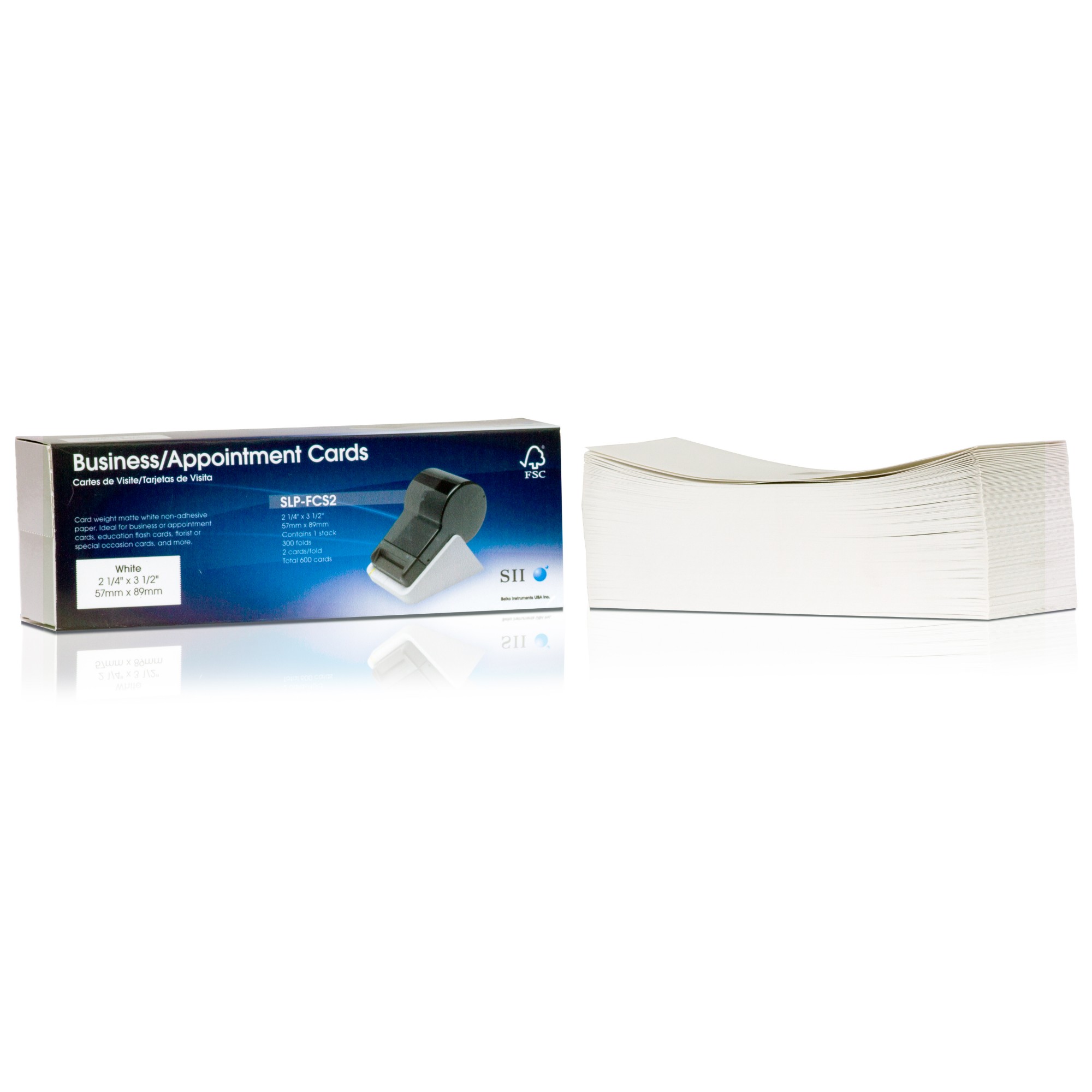 Shirit për Printer 3D Seikosha Business card 57x89mm / SLP-FCS2 – Bardhë