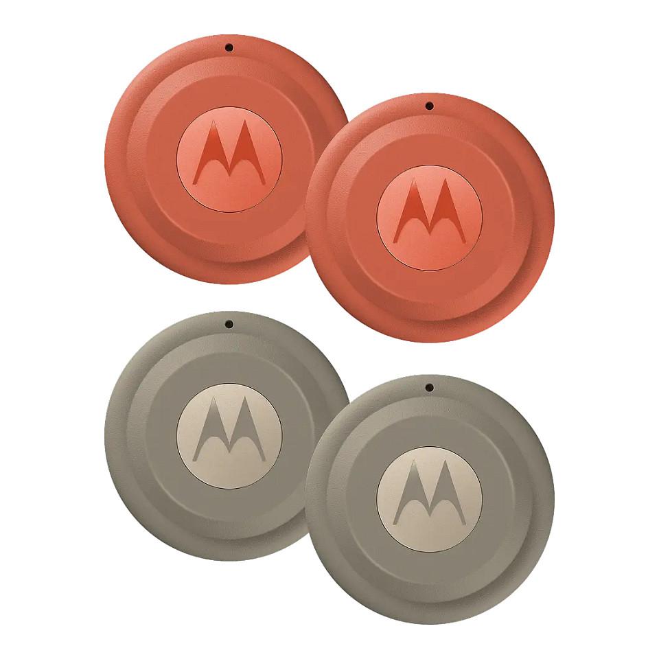 Localizues Motorola Moto Tag 2, 4-Pack, Bluetooth 6.0, UWB, IP68-Gjelbër/Portokalli