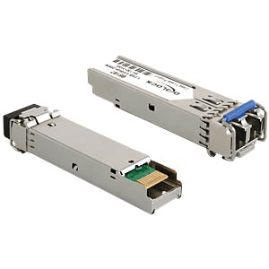 Transceiver SFP DeLOCK 86187, 1Gbps, 1000BASE-LX, Single-Mode, 1310nm, LC Duplex, 20km - Argjend 