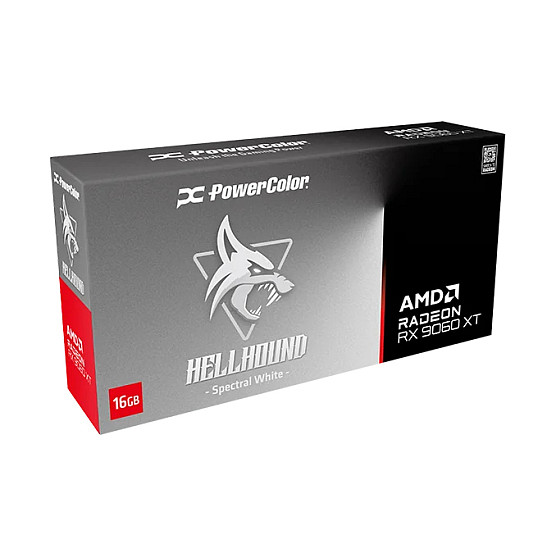 Kartelë Grafike AMD RX 9060 XT 16GB PowerColor Hellhound Spectal White OC GDDR6 3Fan - 7