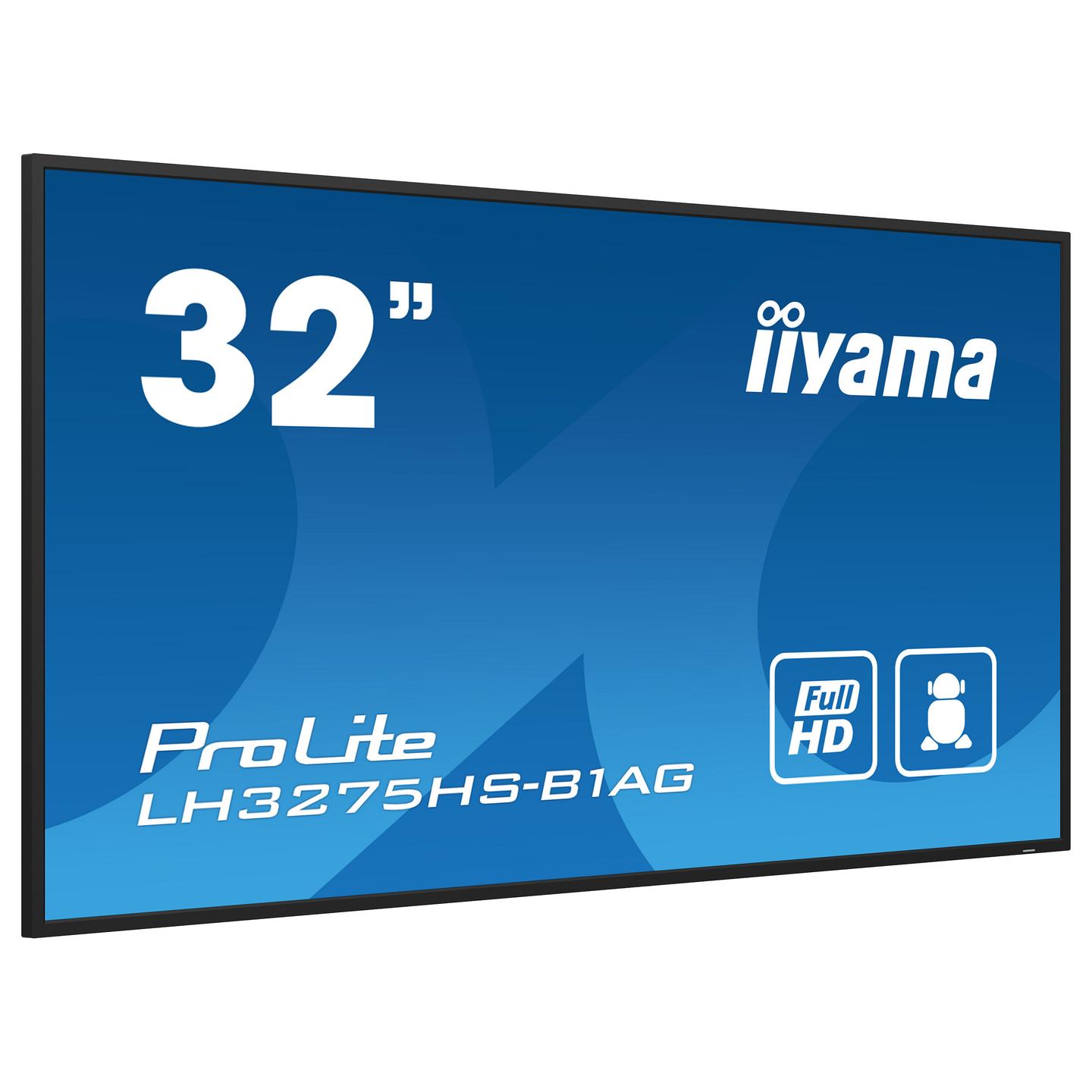 Ekrane Reklamuese iiyama ProLite LH3275HS-B1AG, 31.5", Full HD, IPS, Android 11, Wi-Fi, HDMI, DisplayPort – Zezë - 4