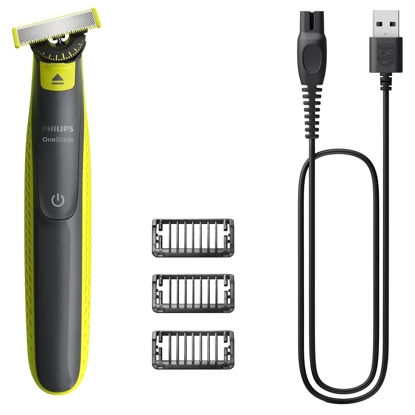 Makinë e rrojës Philips OneBlade 360 Face QP2724/23 / 360 Blade / 12.000 lëvizje/min / 1–5mm / Wet & Dry / IPX7 / 45 Min – Gri/Gjelbër - 2