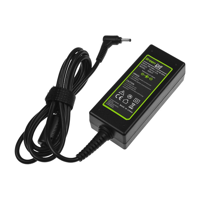 Adapter për Laptop Green Cell AD61P / 45W / 19V / 2.37A / 3.0 × 1.1 mm - Zezë - 2