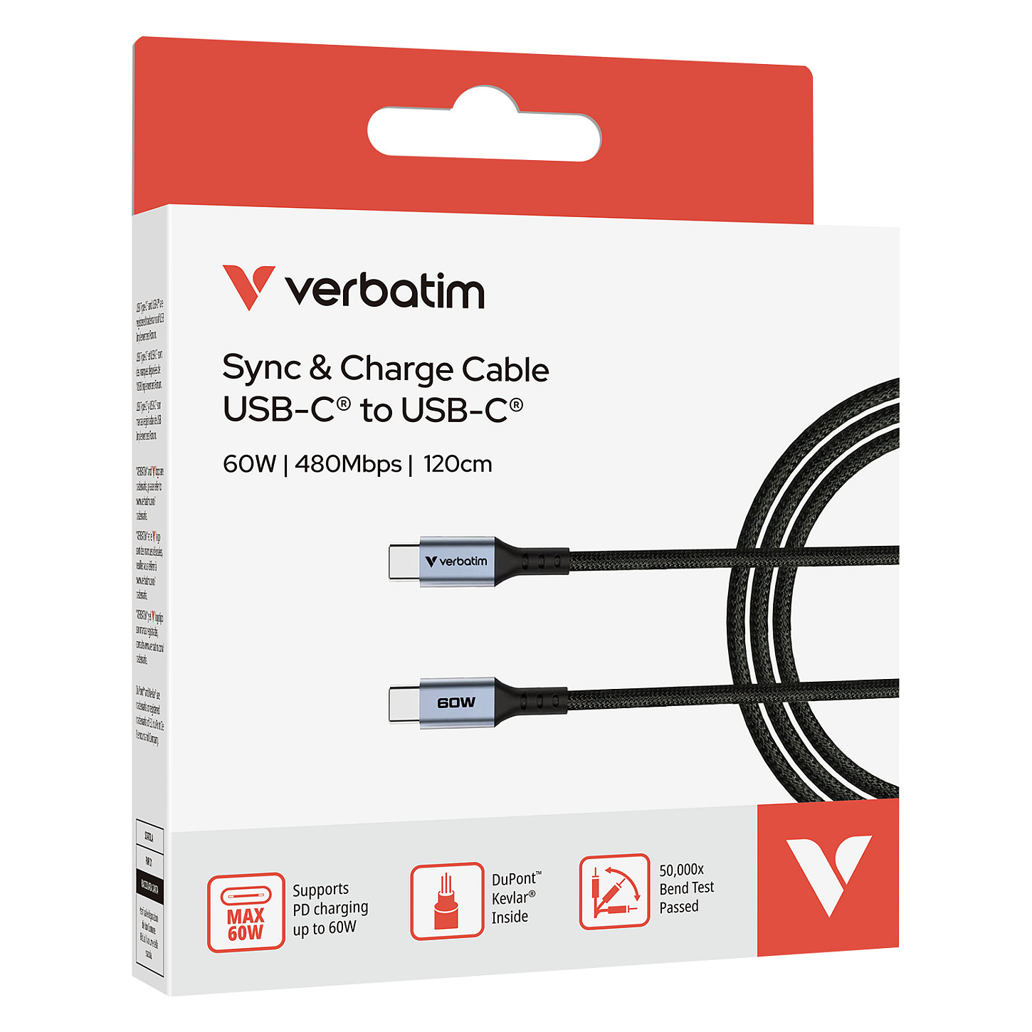 Kabllo USB Verbatim Sync & Charge / USB-C in USB-C / 60W / 120cm - 6