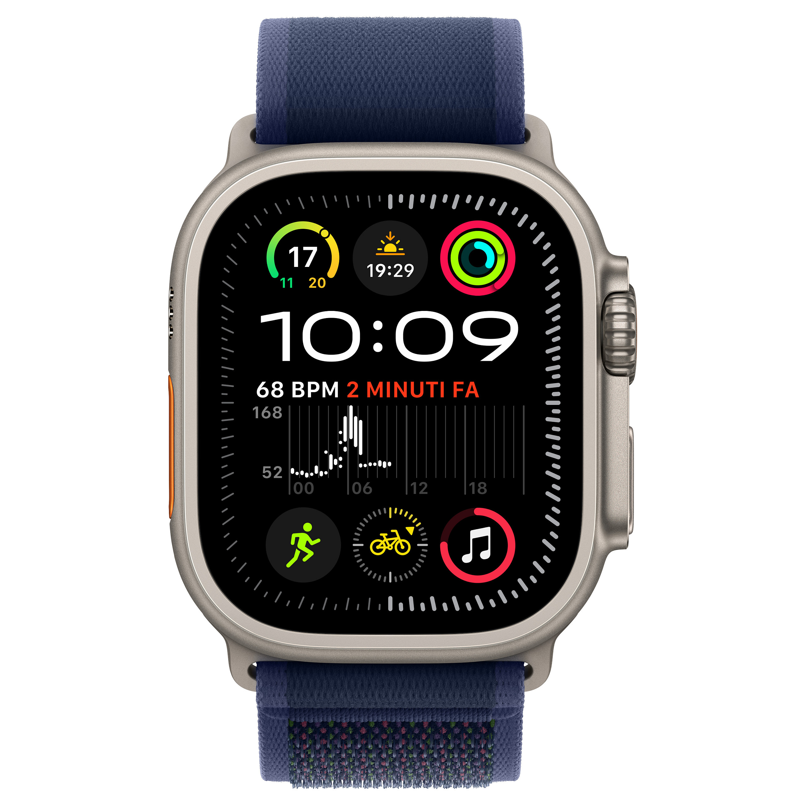 Apple Watch Ultra 2 / GPS + Cellular / 49mm / Natural Titanium Case with Blue Trail Loop - S / M - 2
