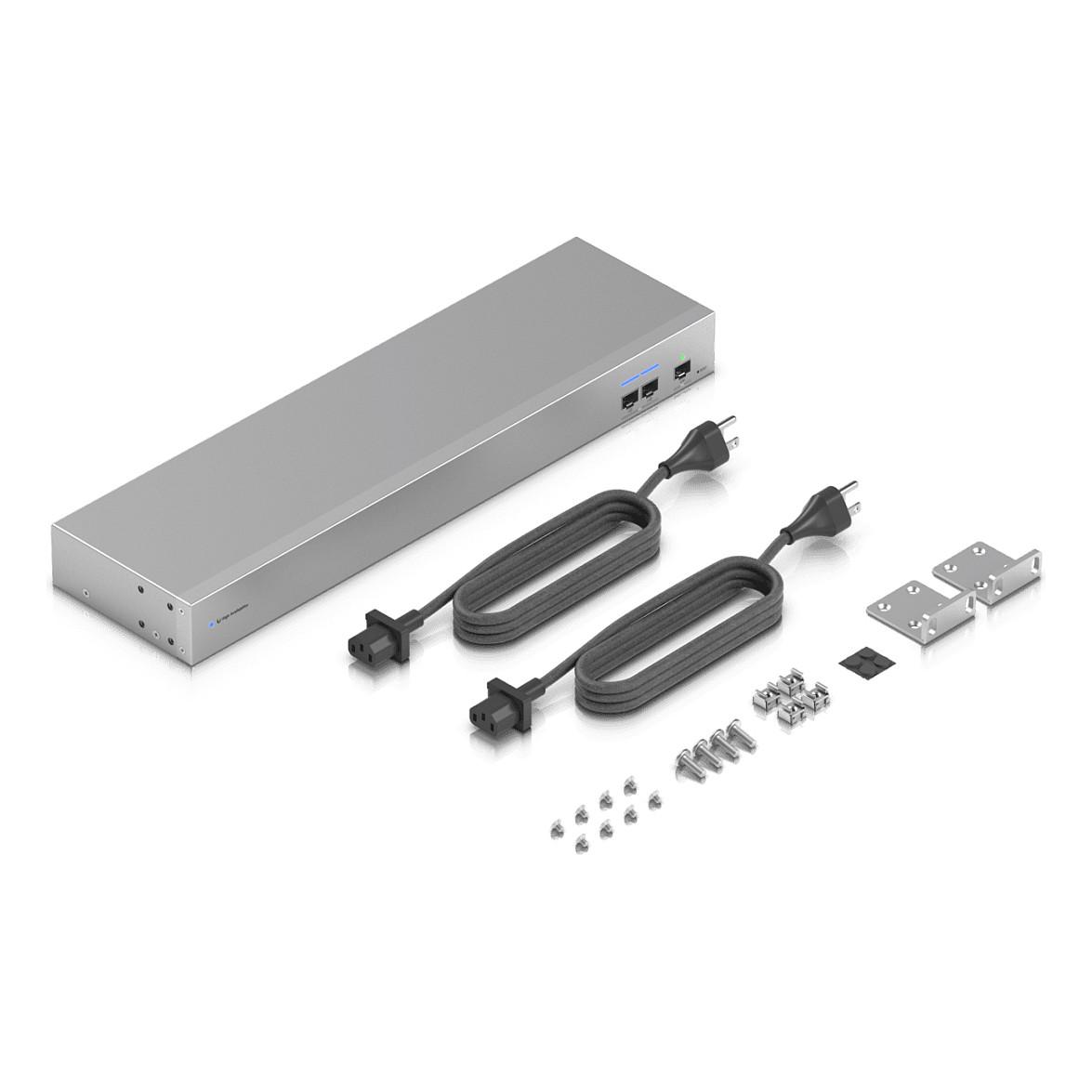 Switch Ubiquiti UniFi WAN Switch (USW-WAN), 3x SFP+ 10Gbps, 1x Gigabit Ethernet RJ45, 20Gbps, Furnizim redundant, Rack 1U - Hiri - 7