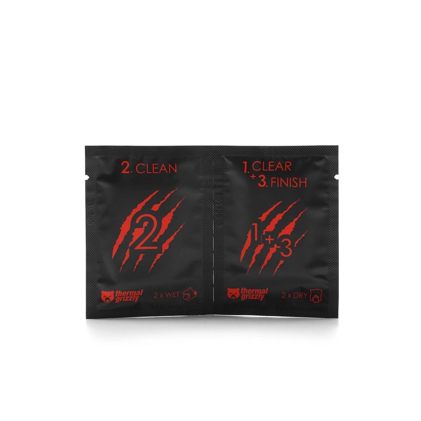 Peceta për Ftohës Thermal Grizzly TG Cleaning Wipes, 10 sete, 2 të lagështa, 2 të thata