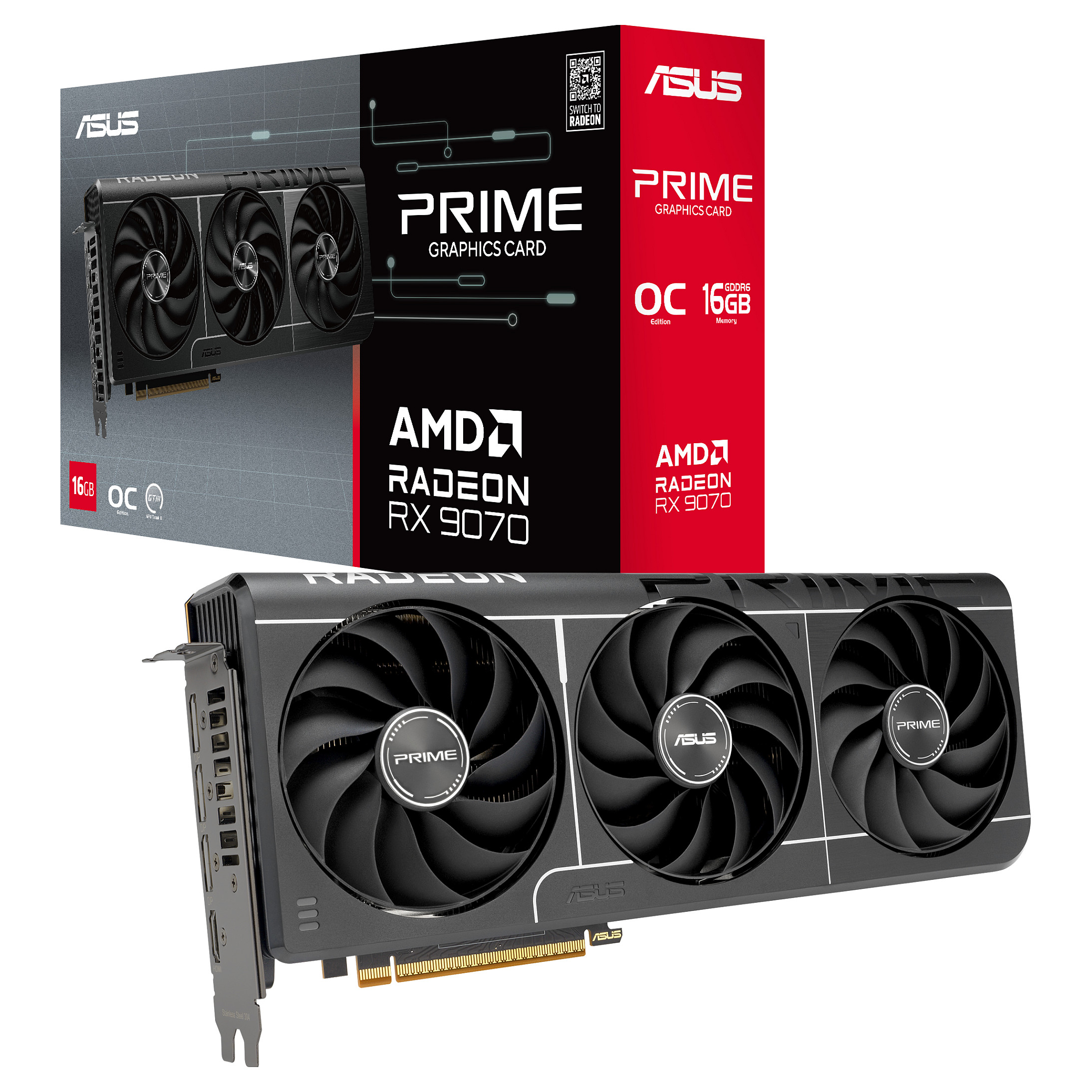 Kartelë Grafike AMD RX 9070 16G Asus PRIME EVO GDDR6 - 12