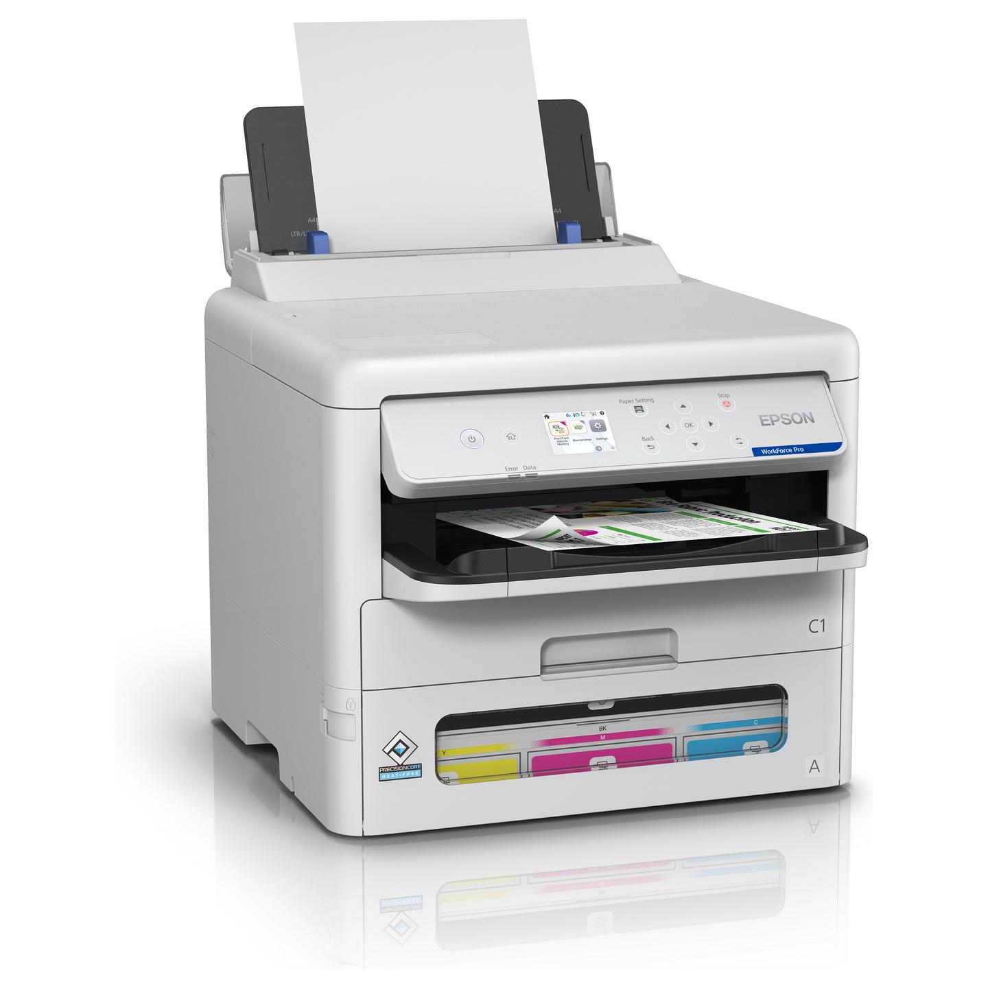 Printer Inkjet Epson WorkForce Pro EP-C800RDW, A4, 4 ngjyra, Wi-Fi, Duplex - Bardhë - 5