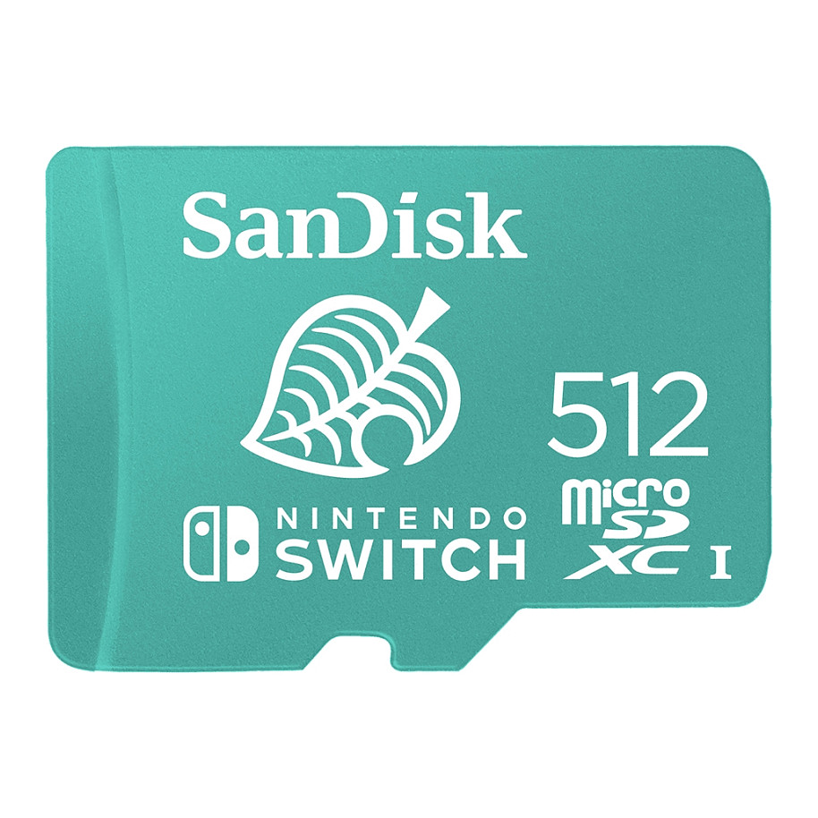 Kartë Memorie SD CARD 512GB SanDisk Nintendo Switch MicroSDXC 100MB/s Mint Green +Adapter - 1
