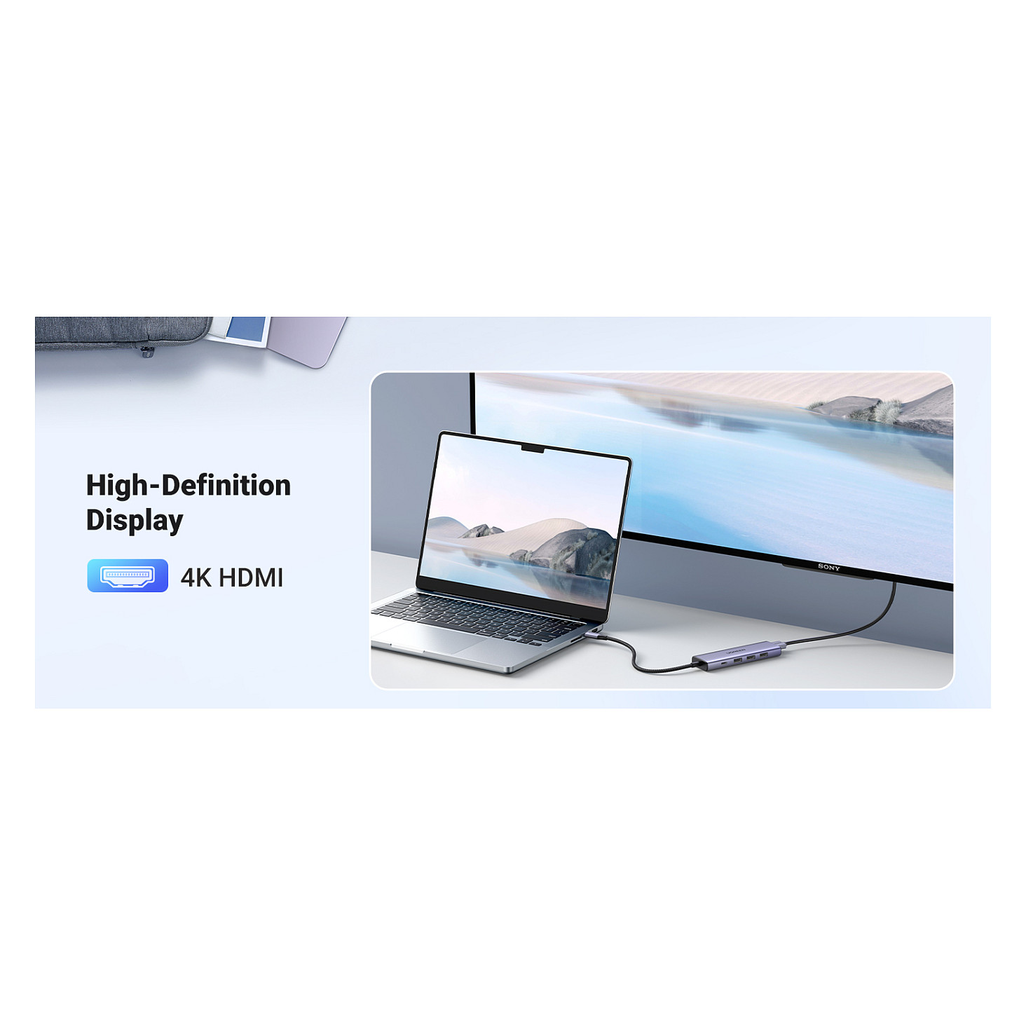 HUB UGREEN Revodok 5-in-1 / 4K HDMI / USB-C / 3x USB-A 3.0 - 5