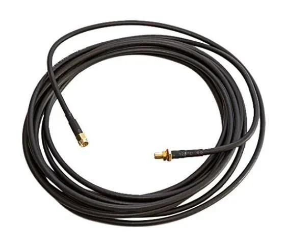Kabllo për Rrjet Poynting CAB-093, HDF-195 Low Loss, 5m, SMA Male në SMA Female - Zezë