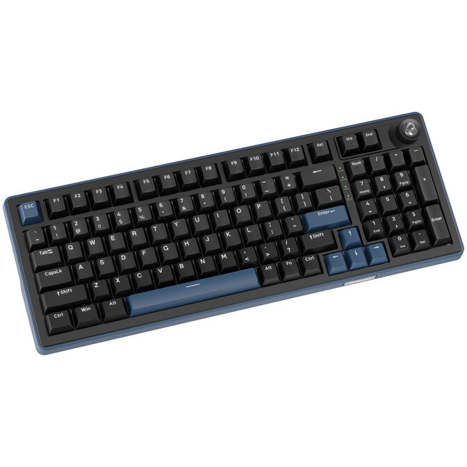Tastierë Gaming Ducky OK-M 98 / 98% / Mekanike / KTT Wine Red / Hot-Swap / Wired&Wireless / RGB / USB-C / Bluetooth + 2.4 GHz - Zezë - 2