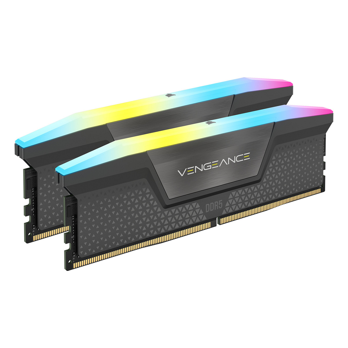 RAM Memorie Corsair Vengeance RGB 32GB (2×16GB) DDR5 6000MHz CL30 Dual‑Channel Kit / e zezë - 1
