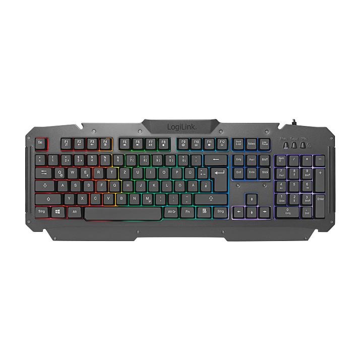 Combo (Tastierë & Maus) LogiLink ID0185 / QWERTY / Membrane / RGB LED / USB - Zezë - 2
