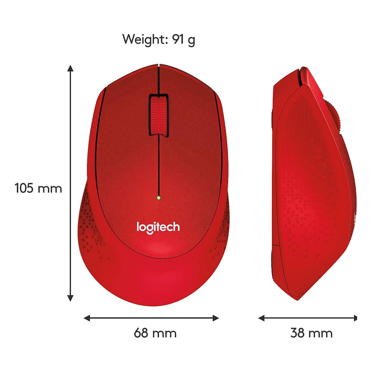 Maus Logitech M330 SILENT PLUS - Kuqe - 9