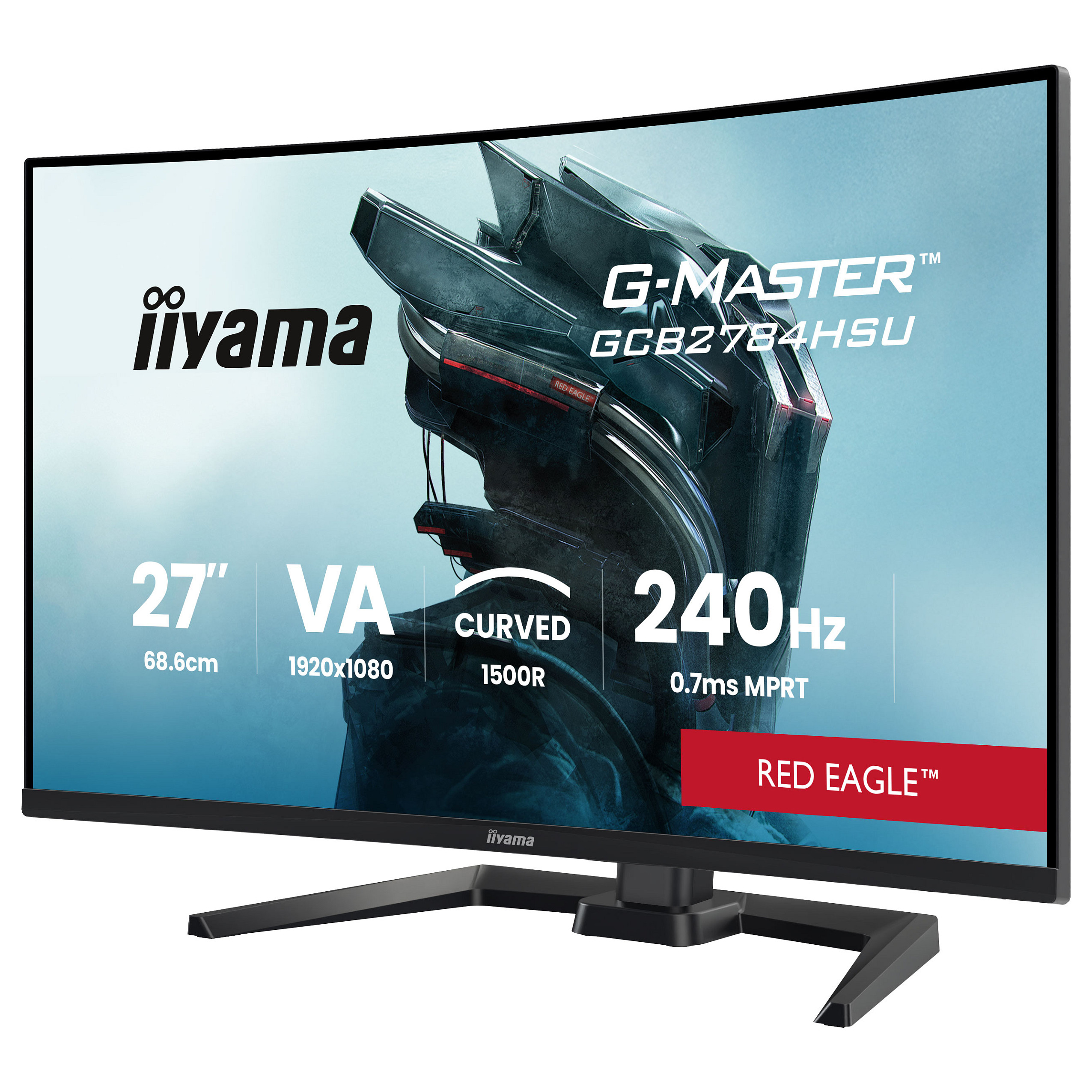 Monitor Gaming iiyama G-Master GCB2784HSU-B1 / 27"/ Full HD VA / Curved / 240Hz / 0.7ms / HDMI+USB+DP - Zezë - 9