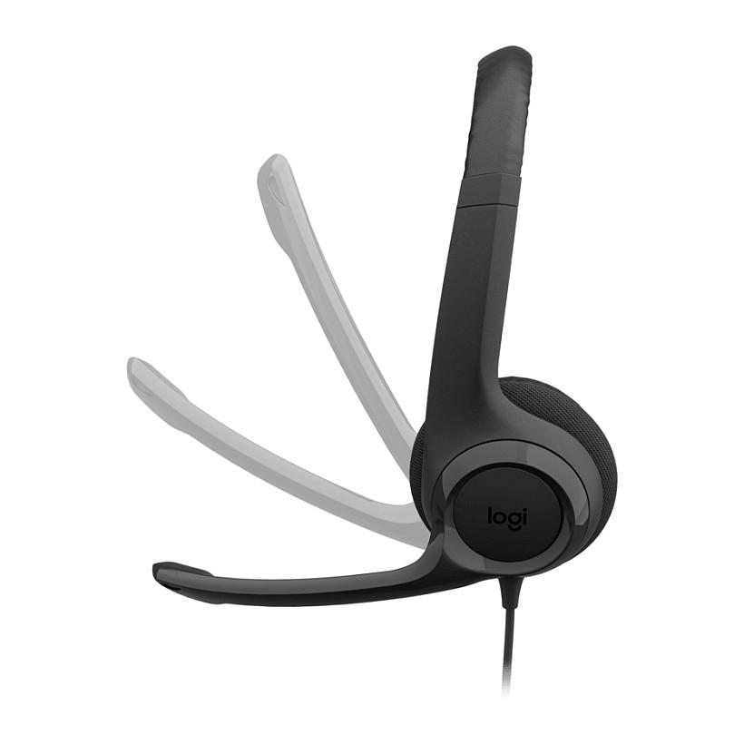 Kufje me kabllo Logitech H390 / On-Ear / USB-A / Stereo / Mikrofon Noise-Cancelling / 30mm - Zezë - 4