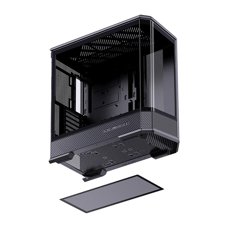 Kasë PC Jonsbo D400 / Midi Tower / ATX / Tempered Glass - Zezë - 18