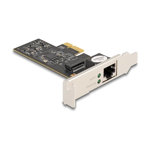 Karta të Rrjetit Delock 81260 / PCIe 3.0 x1 / 1x Gigabit LAN RJ45 / 5Gbps / Realtek RTL8126 / Low Profile - 1