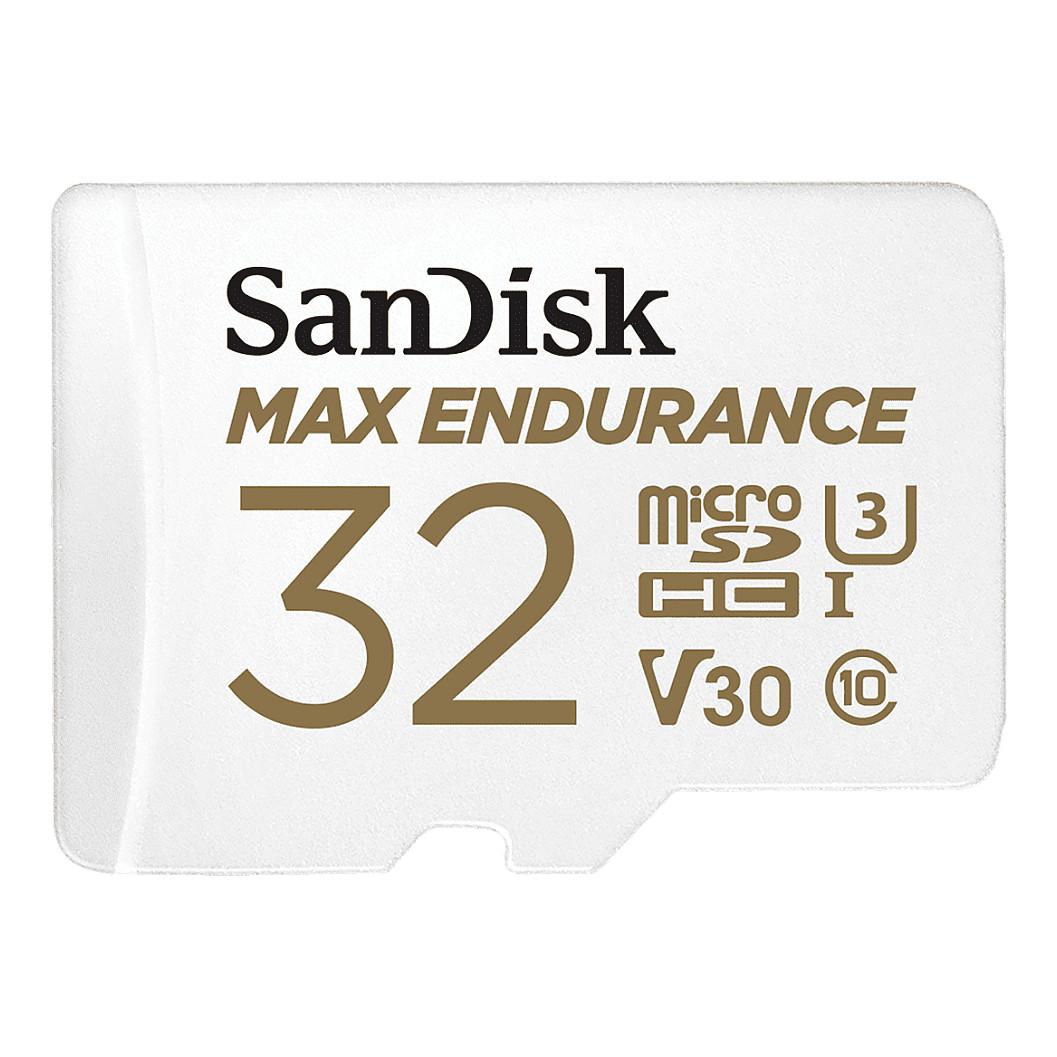 Kartë Memorie SanDisk Max Endurance / 32GB / microSDHC / UHS-I / U3 / V30 / Class 10 / 100MB/s Lexim / 40MB/s Shkrim / me Adapter SD - Bardhë