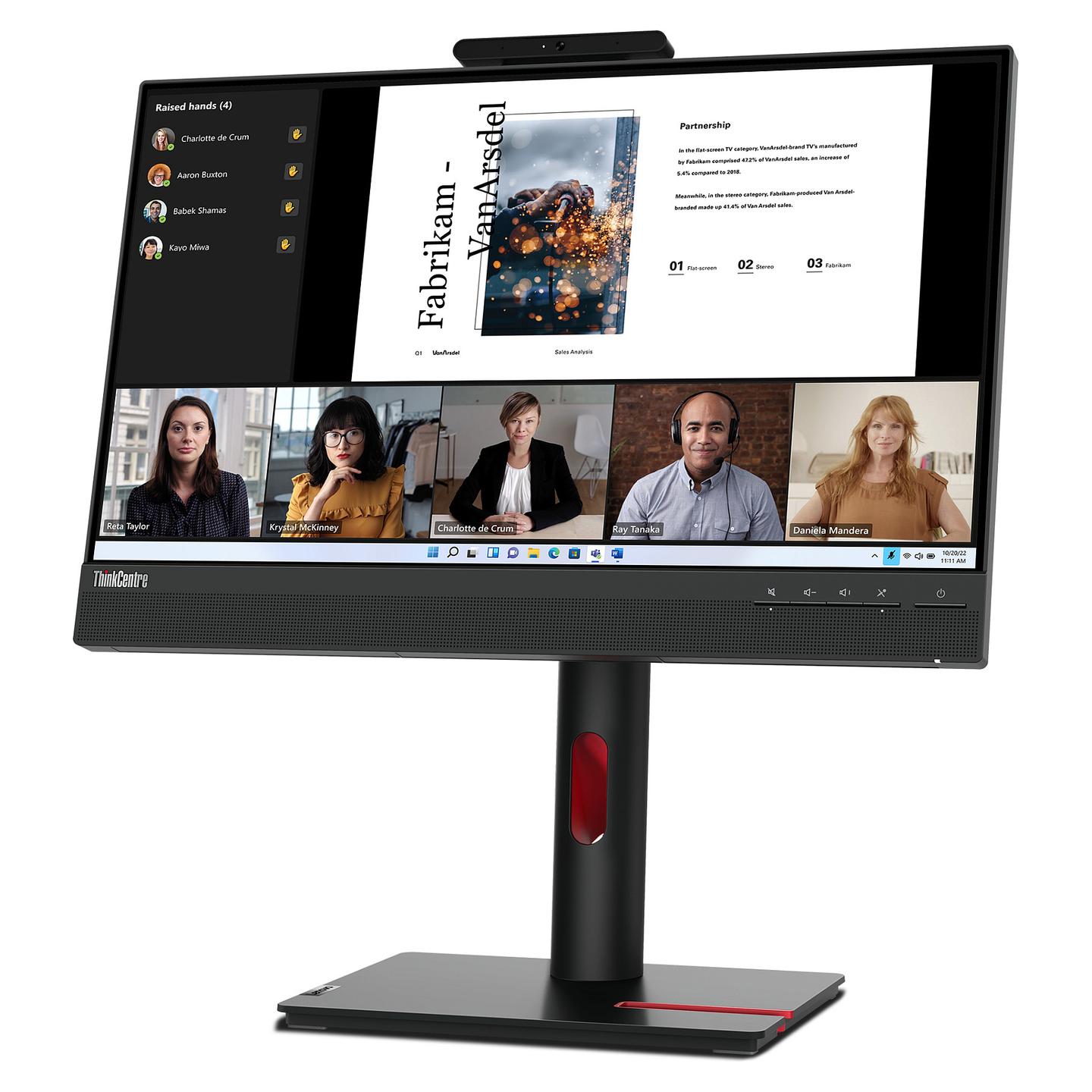 Monitor Lenovo ThinkCentre TIO-22 Gen5 / 21.5″ / FHD IPS Touch / 60 Hz / 4 ms / DP + HDMI + USB-C - Zezë - 5