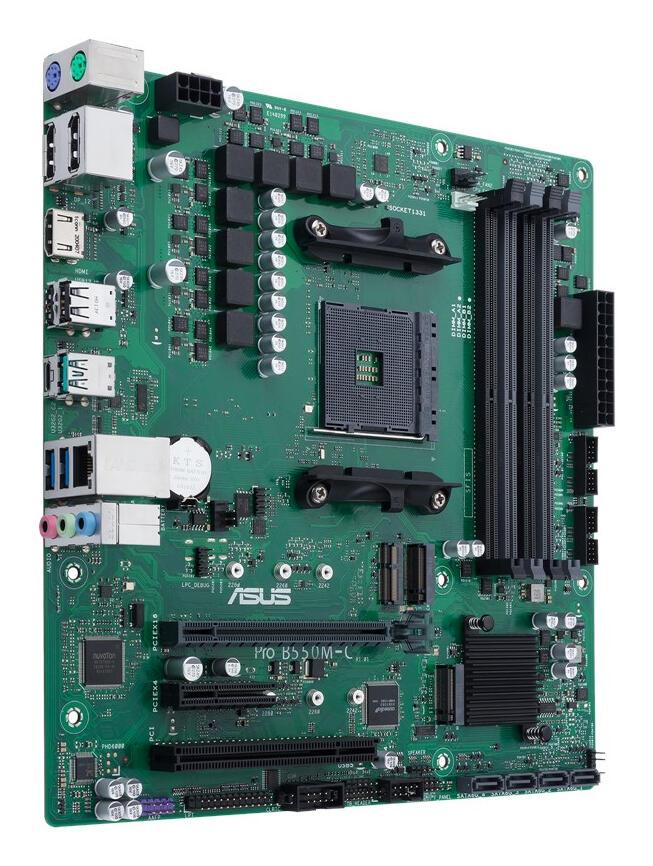 ASUS PRO B550M-C/CSM – AMD B550, AM4, DDR4, 1GbE, Micro-ATX