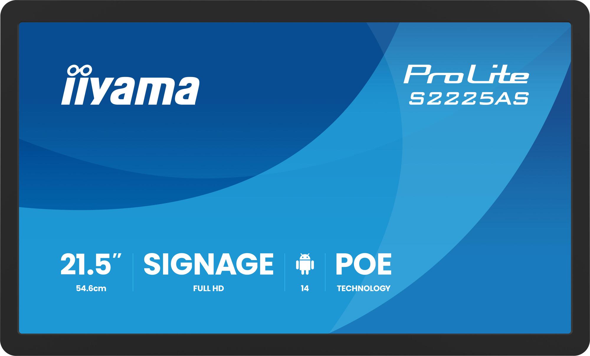 Monitor Digital Signage iiyama ProLite S2225AS-B1P / 21.5" / Full HD VA / 60Hz / HDMI+DisplayPort - Zezë