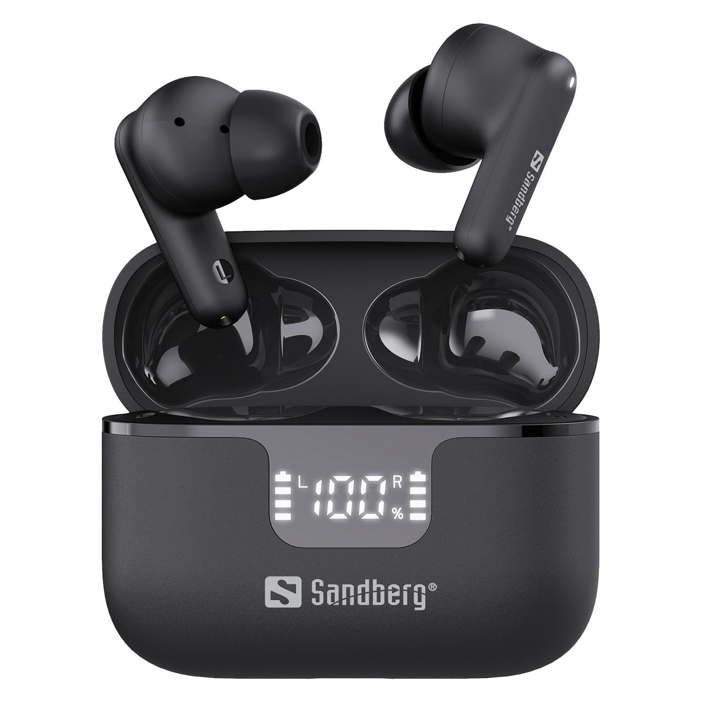 Kufje pa kabllo Sandberg Wireless Earbuds ANC+ENC 126-52 / TWS / Bluetooth 6.0 / 10mm / 20-20000Hz / ANC / ENC - Zezë - 1