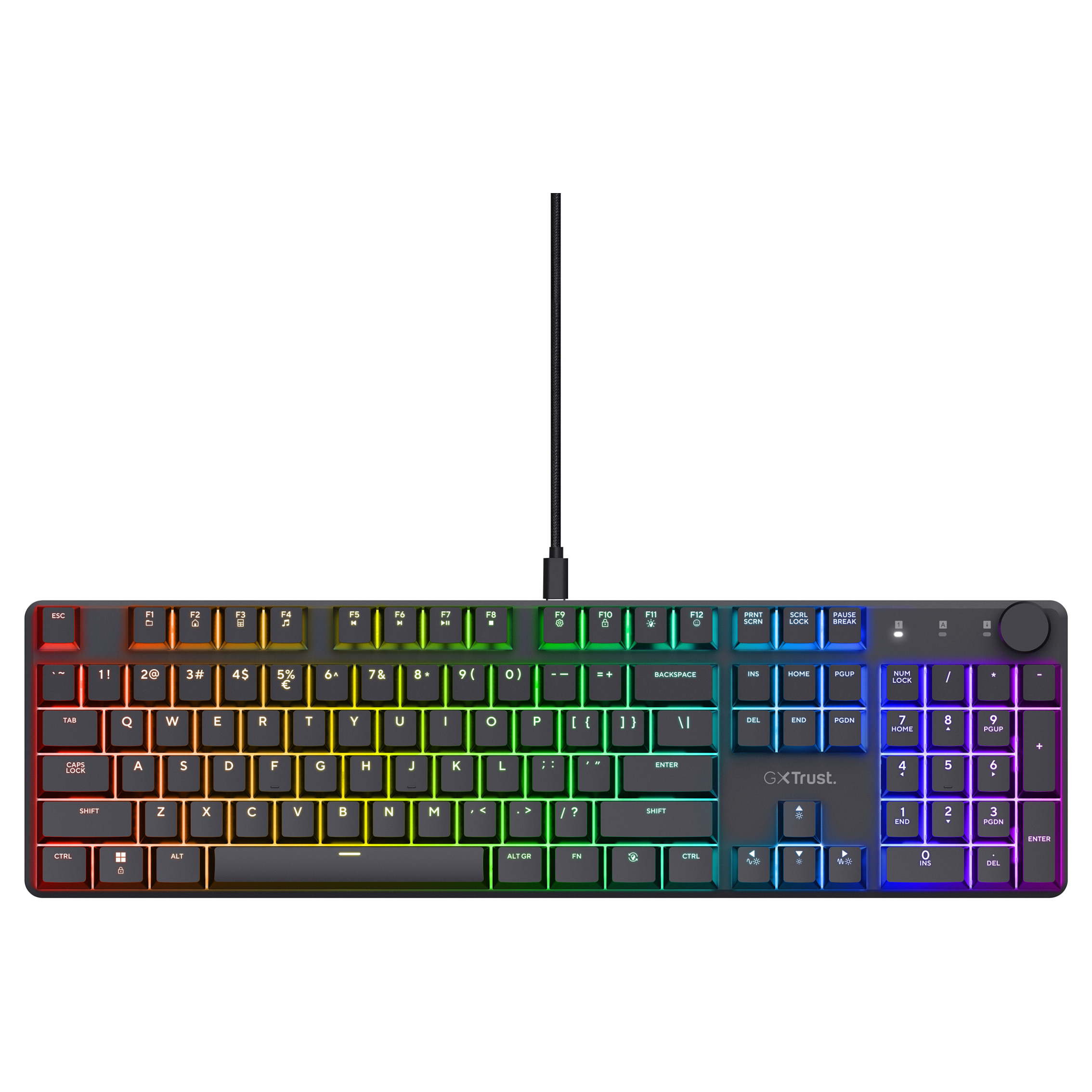 Tastierë Gaming Trust GXT 866 Torix / Wired / Mechanical Switch LED / QWERTZ / German Language - Zezë - 4