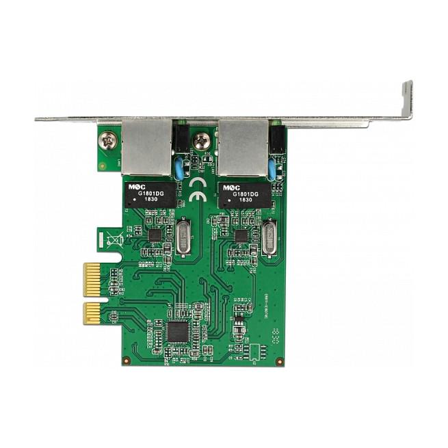 Karta të Rrjetit Delock 89999 / PCIe 1.1 x1 / 2x Gigabit LAN RJ45 / 1000Mbps / Realtek RTL8111H - 2