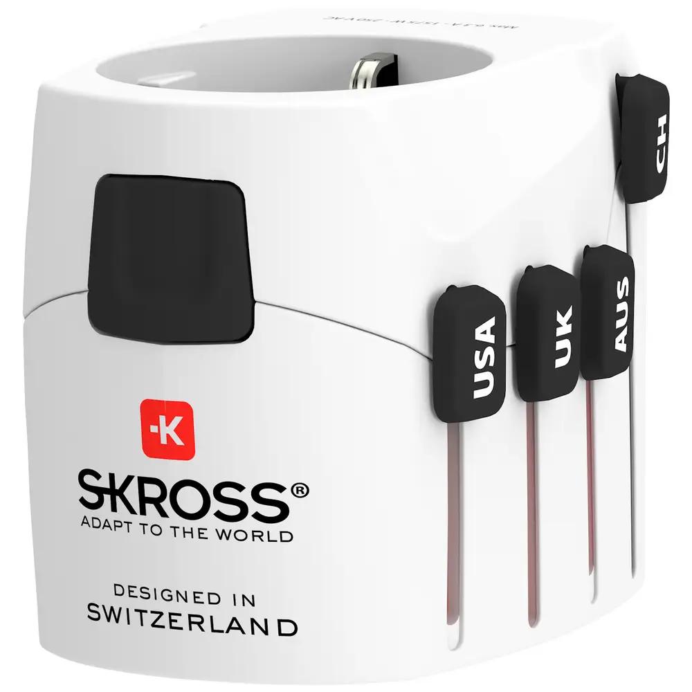 Adapter Udhëtimi SKROSS PRO World / Type A, B, C, E, F, G, I, J, L & N / 7A / 1750W / Universal – Bardhë